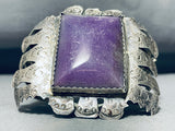 One Of The Best Ever Vintage Native American Navajo Sugulite Sterling Silver Bracelet-Nativo Arts