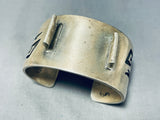 Rare Vintage Native American Hopi Hand Carved Sterling Silver Bracelet Cuff-Nativo Arts