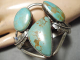 One Of The Best Vintage Native American Navajo Royston Turquoise Sterling Silver Bracelet Old-Nativo Arts