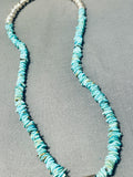 Signed Native American Navajo 8 Turquoise Sterling Silver Necklace-Nativo Arts