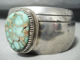 Amazing Vintage Native American Navajo Carico Lake Turquoise Sterling Silver Bracelet-Nativo Arts