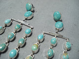 Rob Platero Navajo Royston Turquoise Sterling Silver Earrings Native American-Nativo Arts