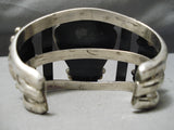 Opulent Vintage Native American Navajo Huge Turquoise Sterling Silver Bracelet Old-Nativo Arts