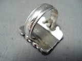 Elonda Waco Signed Native American Zuni Coral Sterling Silver Ring-Nativo Arts