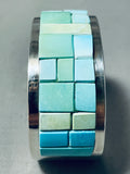 Authentic Tommy Jackson Native American Navajo Turquoise Sterling Silver Inlay Bracelet-Nativo Arts