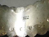 One Of The Best Vintage Native American Navajo Turquoise Sterling Silver Flower Bracelet Old-Nativo Arts