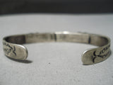 Wonderful Vintage Native American Navajo Cerrillos Turquoise Sterling Silver Bracelet-Nativo Arts