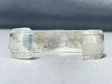 Expressive Vintage Native American Navajo Sterling Silver And 12kgf Storyteller Bracelet Signed-Nativo Arts