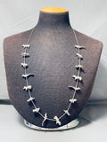 Heavy Solid Sterling Vintage Native American Navajo Sterling Silver Fetish Necklace-Nativo Arts