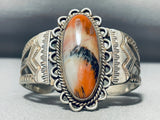Opulent Vintage Native American Navajo Petrified Wood Sterling Silver Bracelet-Nativo Arts