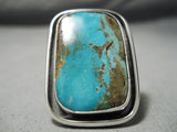Magnificent Navajo Royston Turquoise Sterling Silver Ring Native American-Nativo Arts