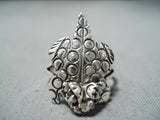 Benny Yazzie Navajo Native American Sterling Silver Toad Ring-Nativo Arts