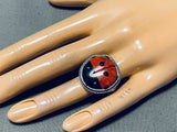 Important Ben Begaye (d.)amazing Native American Navajo Sterling Silver Ladybug Ring-Nativo Arts