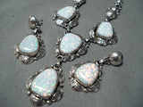 Excellent Navajo Opal Sterling Silver Necklace & Earring Set Native American-Nativo Arts