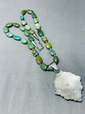One Of The Best Vintage Native American Navajo Royston Turquoise Sterling Silver Necklace-Nativo Arts