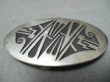 Emery Holmes Magnificent Native American Hopi Sterling Silver Buckle-Nativo Arts