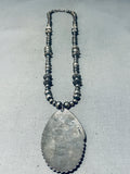 Opulent Vintage Native American Navajo Begay Turquoise Sterling Silver Necklace-Nativo Arts