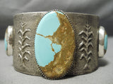 300 Gram #8 Turquoise Sterling Silver Bracelet Native American-Nativo Arts