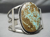 One Of The Best Vintage Native American Navajo #8 Turquoise Sterling Silver Bracelet Old-Nativo Arts