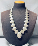 One Of The Most Unique Vintage Native American Navajo Sterling Silver Bead Necklace-Nativo Arts