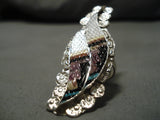 Important Vintage Native American Zuni Eldred Martinez Sterling Silver Turquoise Ring-Nativo Arts
