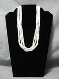 Quality Vintage Navajo Sterling Silver Shell Native American Heishi Necklace-Nativo Arts