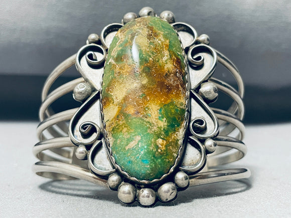One Of The Best Vintage Native American Navajo Royston Turquoise Sterling Silver Bracelet-Nativo Arts