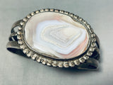 One Of The Best Vintage Native American Navajo Pink Shell Sterling Silver Bracelet-Nativo Arts