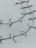 Enchanting Vintage Native American Zuni Sterling Silver Bird Fetish Necklace-Nativo Arts