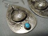 Incredible Vintage Native American Navajo Double Dangle Sterling Silver Earrings-Nativo Arts