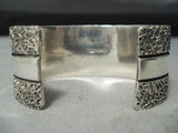Important Ron Willie Advanced Vintage Native American Navajo Sterling Silver Bracelet-Nativo Arts