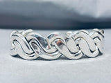 The Most Unique Vintage Native American Navajo Heavy Wire Sterling Silver Bracelet-Nativo Arts