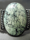 One Of The Best Vintage Native American Navajo Harry Morgan Sterling Silver Turquoise Bracelet-Nativo Arts