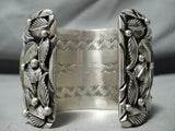 Heavy 200 Gram Buffalo Roystn Turquoise Sterling Silver Native American Bracelet-Nativo Arts