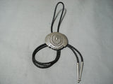 Important Mary Morgan Vintage Native American Navajo Intricate Sterling Silver Bolo Tie-Nativo Arts