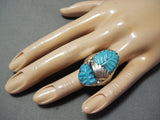 Marvelous Zuni Turquoise Sterling Silver Ring Native American-Nativo Arts