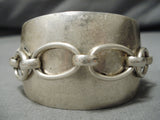 Astonishing Vintage Native American Navajo Chain Sterling Silver Bracelet-Nativo Arts