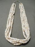 Quality Vintage Navajo Sterling Silver Shell Native American Heishi Necklace-Nativo Arts