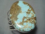 Enormous San Felipe Native American 8 Turquoise Sterling Silver Bracelet-Nativo Arts