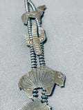 Animal Fetish Vintage Native American Navajo Sterling Silver Squash Blossom Necklace-Nativo Arts