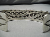 Heavy And Rare!! Vintage Native American Navajo Snake Eyes Turquoise Sterling Silver Bracelet-Nativo Arts