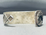 Native American Heavy Snake Vintage Navajo Turquoise Sterling Silver Bracelet-Nativo Arts