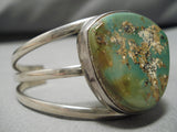 Native American Important Wil Padilla Hunky Royston Turquoise Sterling Silver Bracelet Old-Nativo Arts