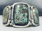 Tommy Platero Vintage Native American Navajo Gilbert Turquoise Sterling Silver Bracelet-Nativo Arts