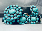 Russ Sam Vintage Native American Navajo Turquoise Sterling Silver Concho Belt-Nativo Arts
