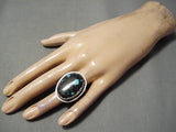 Very Important Vintage Native American Navajo Godber Turquoise Sterling Silver Ring-Nativo Arts