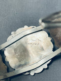 Very Unique Sugulite Inlay Vintage Native American Zuni Sterling Silver Bracelet-Nativo Arts