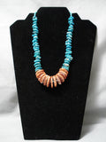 Native American Incredible Vintage Santo Domingo Turquoise Nugget Shell Necklace Old-Nativo Arts