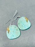 Native American Wonderful Santo Domingo Royston Turquoise Sterling Silver Earrings-Nativo Arts