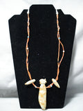 Important Vintage Native American Zuni Sandra Quandelacy Turquoise Sterling Silver Necklace-Nativo Arts